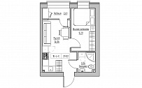 Planning 1-rm flats area 29.02m2, KS-022-01/0007.