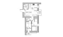 Planning 3-rm flats area 45.24m2, efa42c0e-1466-11ec-baa5-00155d42e31d.