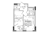 Planning 1-rm flats area 36.96m2, AB-20-02/00014.