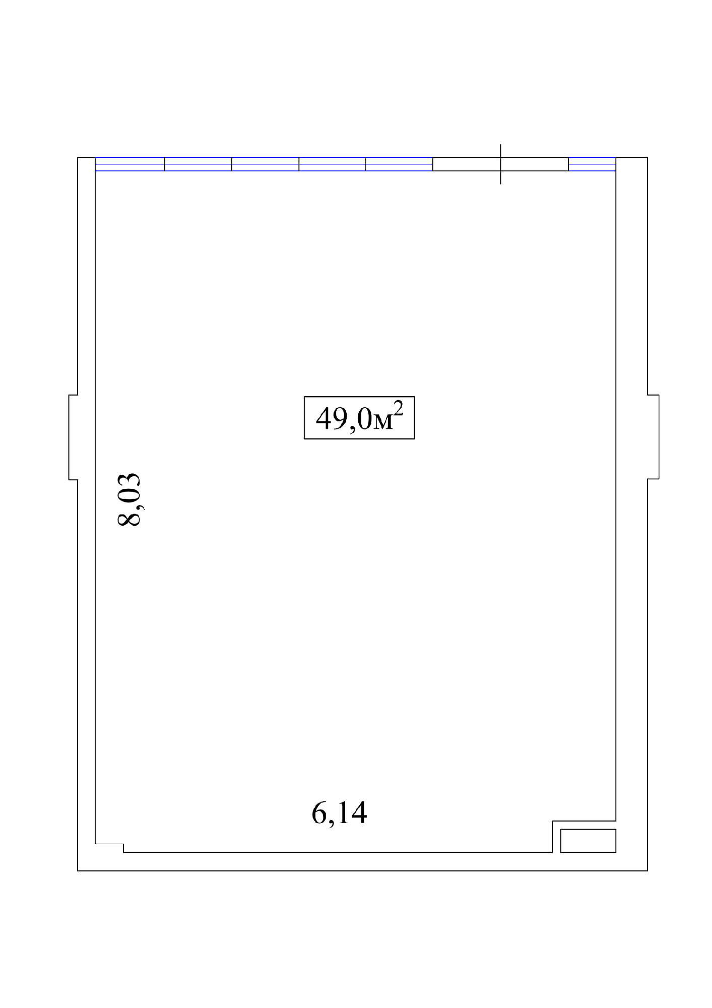 Планування Комерційні площею 49м2, AB-01-01/Т004в.