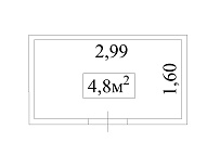 Planning Storeroom area 4.8m2, a7feb225-9fa4-11e7-80f2-38d547017ea3.