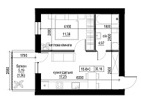 Planning 1-rm flats area 35.16m2, LR-004-06/0002.