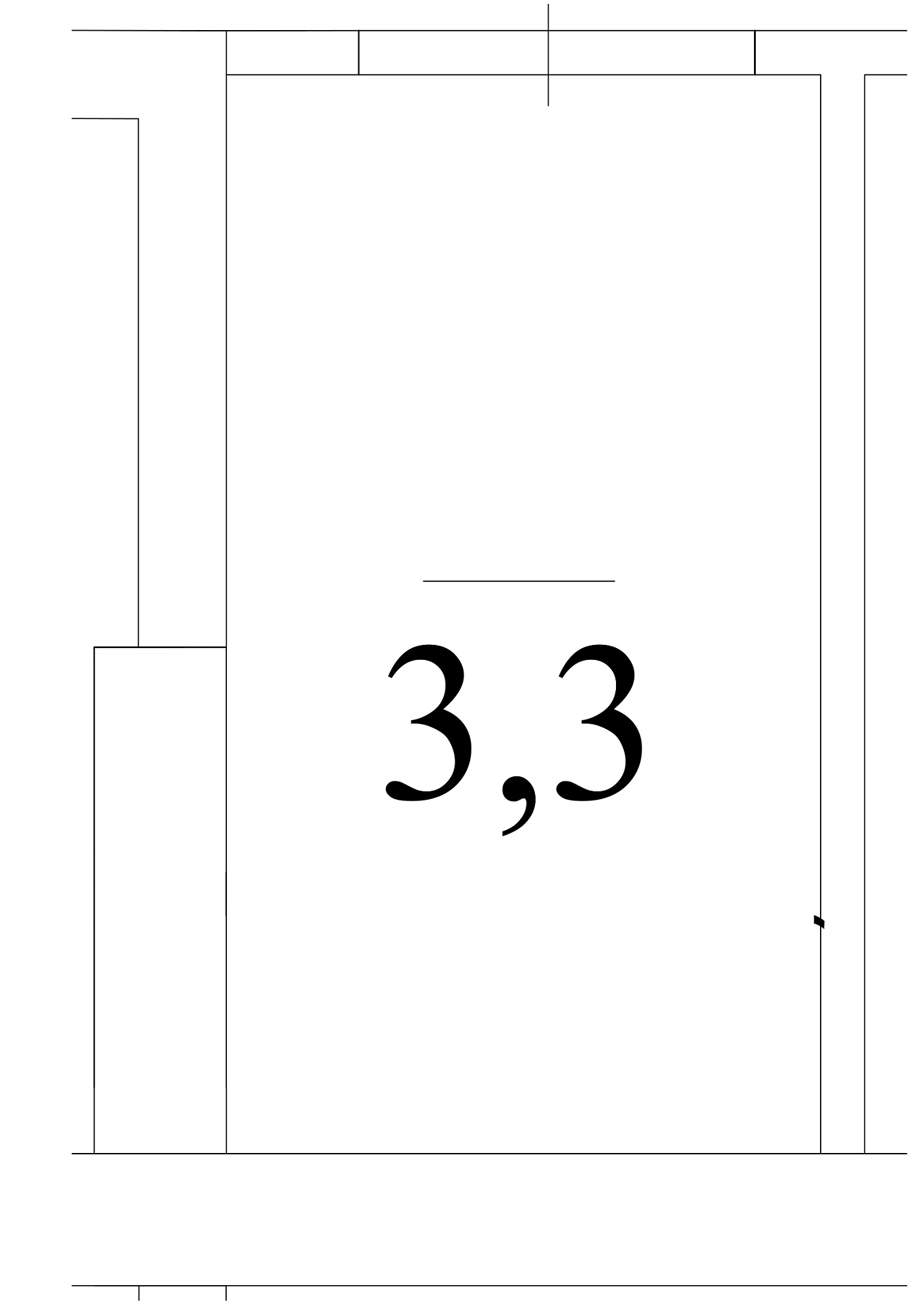 Планування Комора площею 3.3м2, AB-13-м1/К0080.