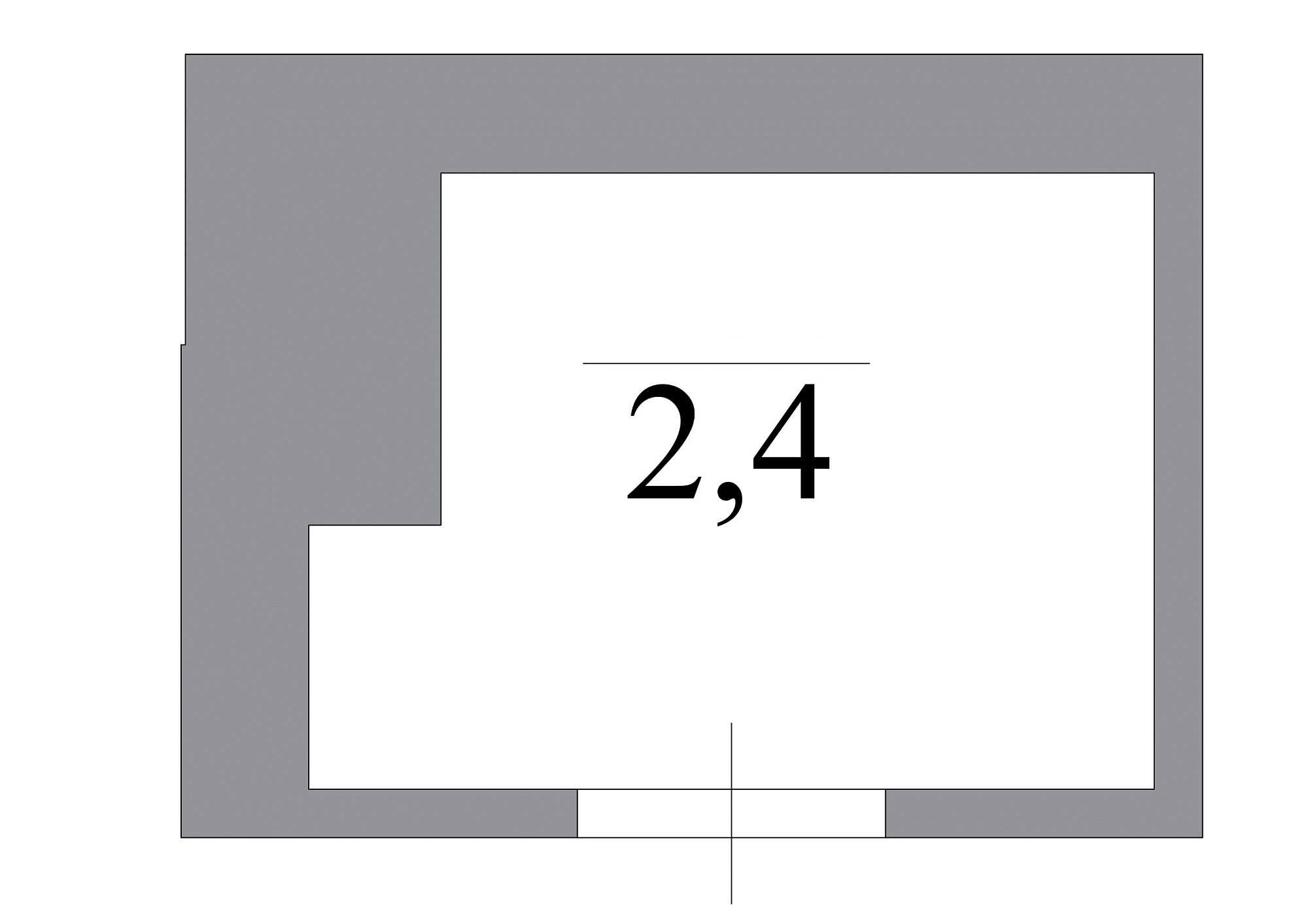 Planning Storeroom area 2.4m2, AB-07-м1/К0016.