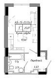 Планування Smart-квартира площею 2587м2, AB-19-01/0004б.
