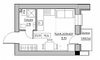 Planning Smart flats area 19.24m2, KS-014-05/0013.