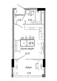 Планування Smart-квартира площею 28.72м2, AB-19-10/00014.